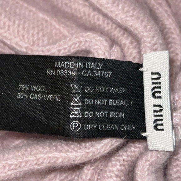 SOLD Miu Miu Cable Knit Wool/Cashmere Turban Style Hat One Size - Picture 3 of 10